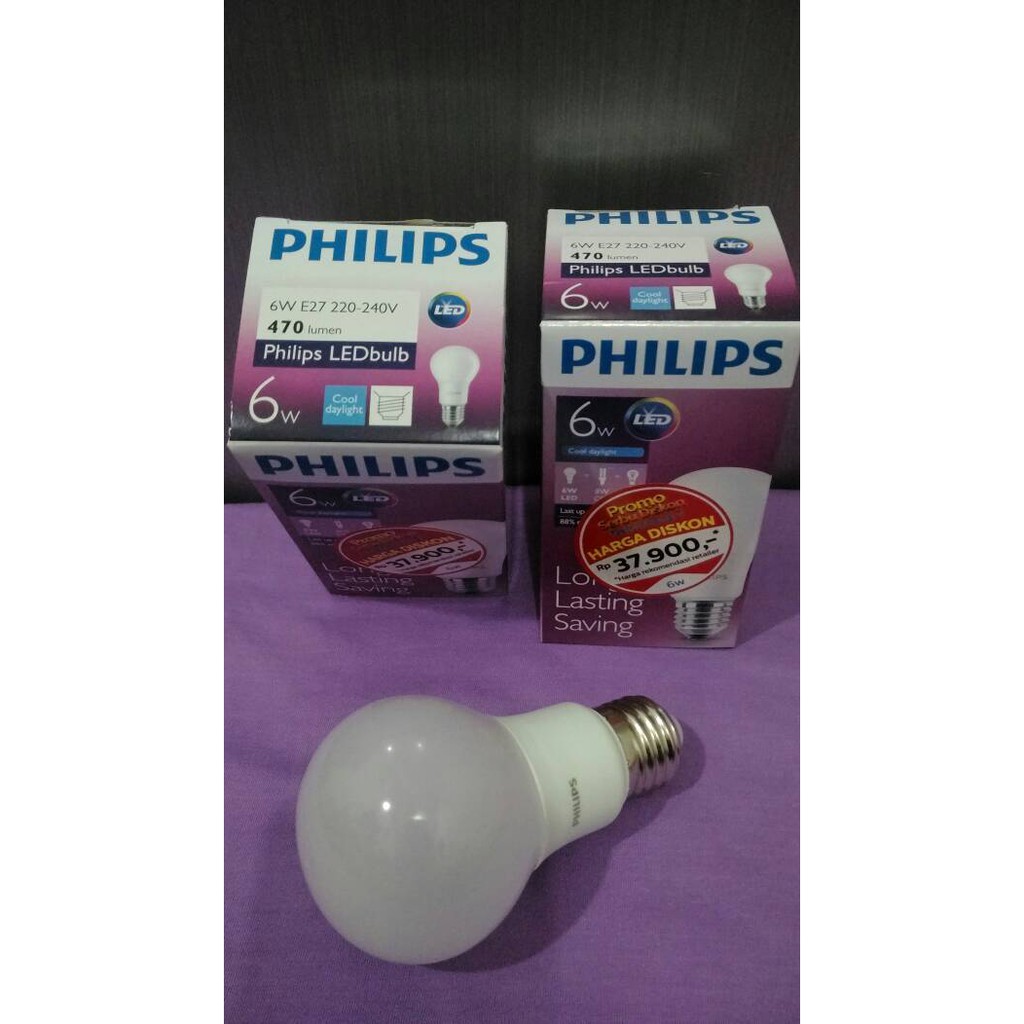 Lampu Led Philips 5 Watt Super Terang Garansi Resmi Original Aseli