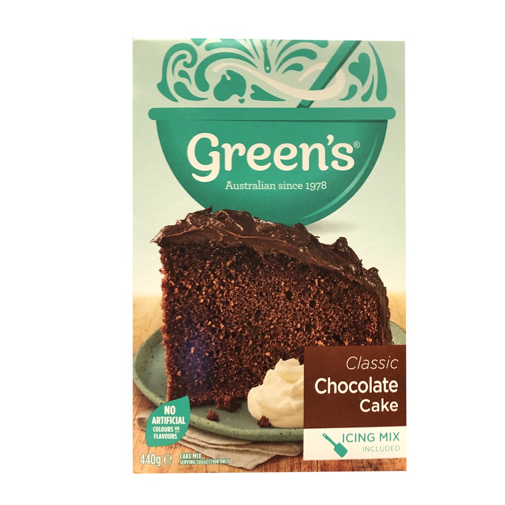 Green's Classic Chocolate Cake With Icing Mix Tepung Instan Kue Coklat 440gr