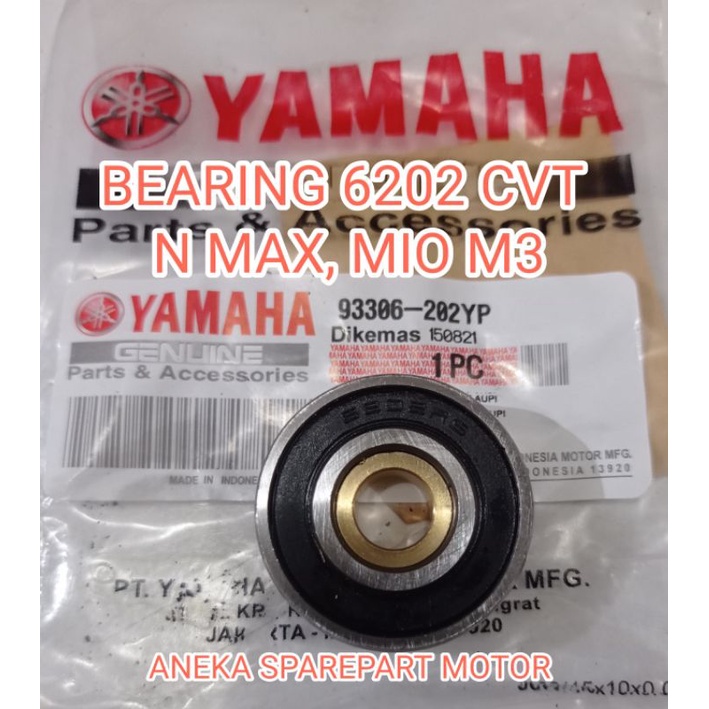 BEARING LAHER BAK CVT NMAX AEROX MIO M3 MIO 125 6202 KUNINGAN BEARING BERING CVT NMAX N MAX  MIO M3