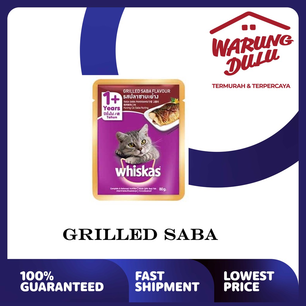 WHISKAS POUCH GRILLED SABA