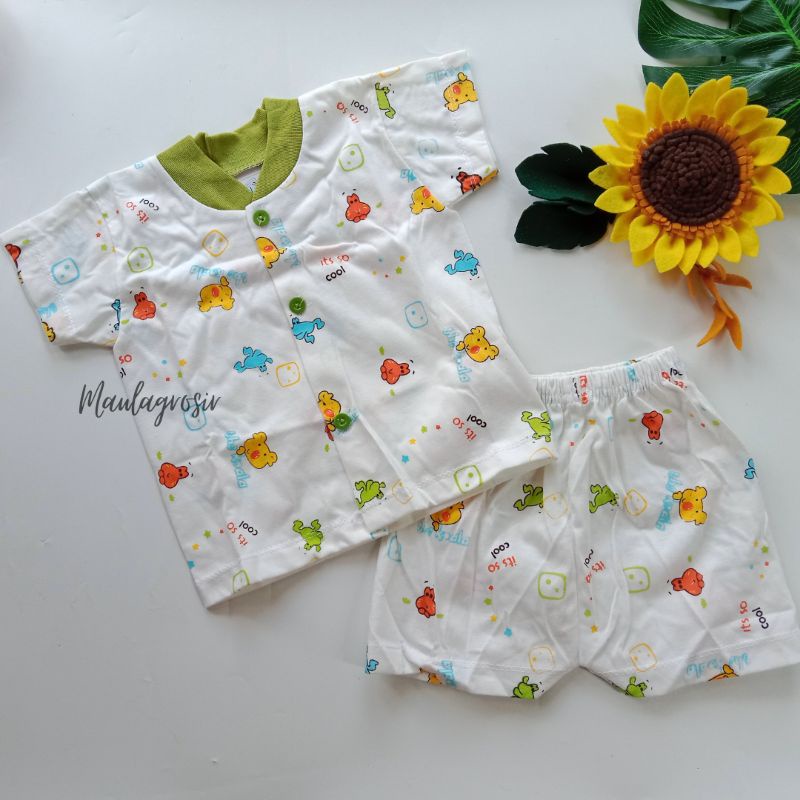 Setelan Baju Bayi Lengan Pendek Newborn Tralala