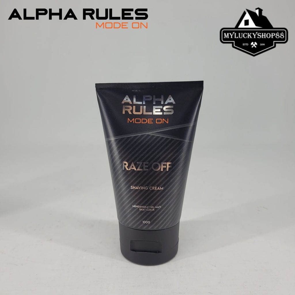 Alpha Rules Mode On Raze Off Shaving Cream 100 Gram Krim Cukur 100g