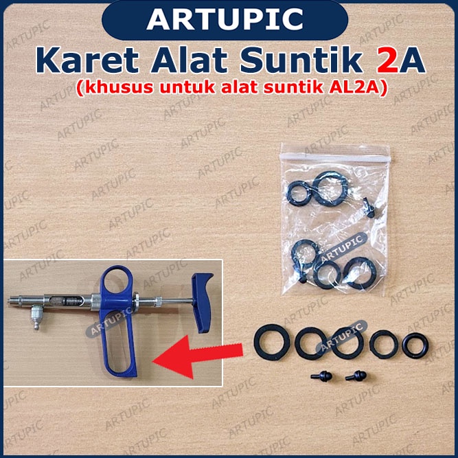 Karet Alat Suntik 2A Spareparts Syringe Ring Rubber untuk AL2A seperti Socorec 2 ml Artupic