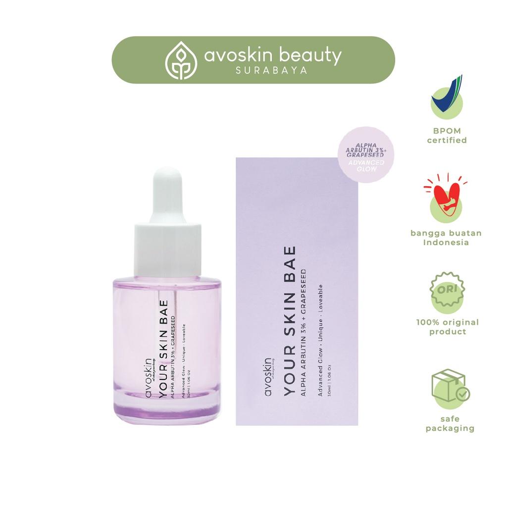 Jual Avoskin Your Skin Bae Alpha Arbutin 3% + Grapeseed Serum 30ml ...