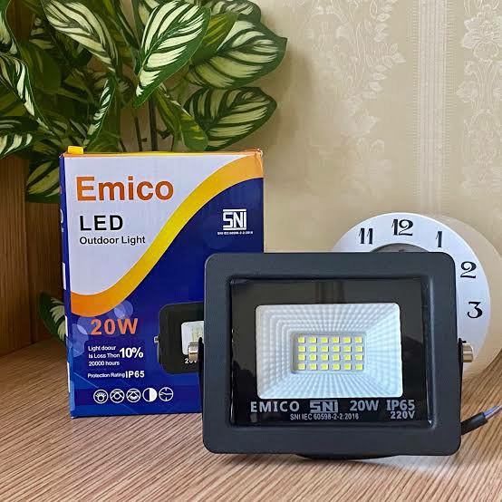 Jual Lampu Sorot Emico Led 20w 20 Watt Outdoor Panggung Taman Tembak Putih Warm White Shopee 