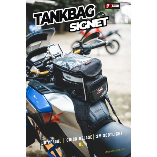 7GEAR SIGNET V2 TANKBAG TAS TENGKI MOTOR HONDA CB150X MT 25 R25 CRF 250 RALLY TANKBAG 7GEAR SIGNET V