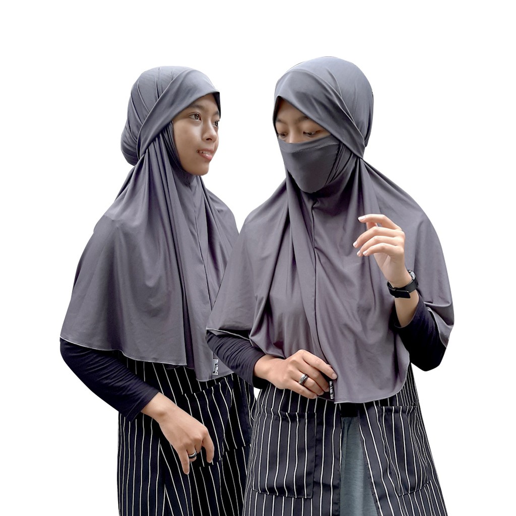 Hijab Masker Jersey Ori by NADA Jilbab Instan Non Pet