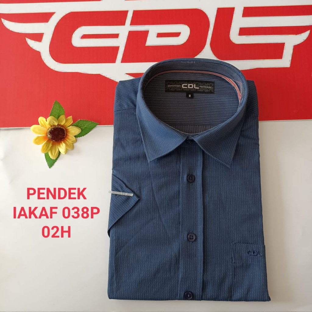 gos CDL (CARDINAL) KEMEJA FORMAL POLOS BINTIK REGULAR FIT Pakaian Pria Atasan Kemeja Hem Lengan Pendek Original KJP