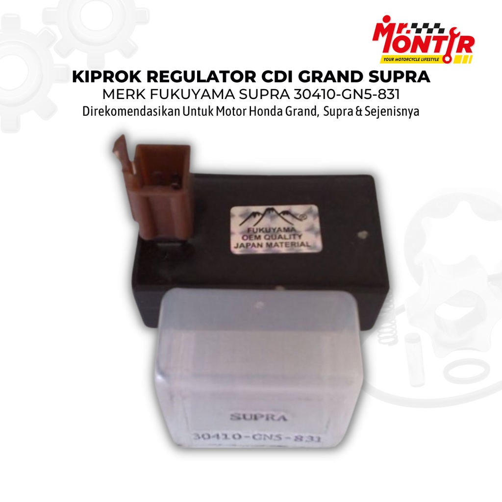 KIPROK/REGULATOR CDI HONDA SUPRA GRAND ORIGINAL MERK FUKUYAMA SUPRA 30410-GN5-831 KIPROK MOTOR