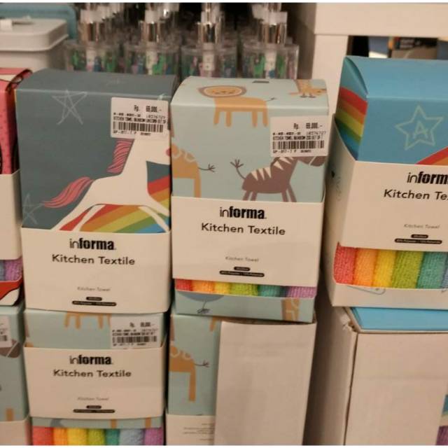 Kitchen towel rainbow set of 6 informa