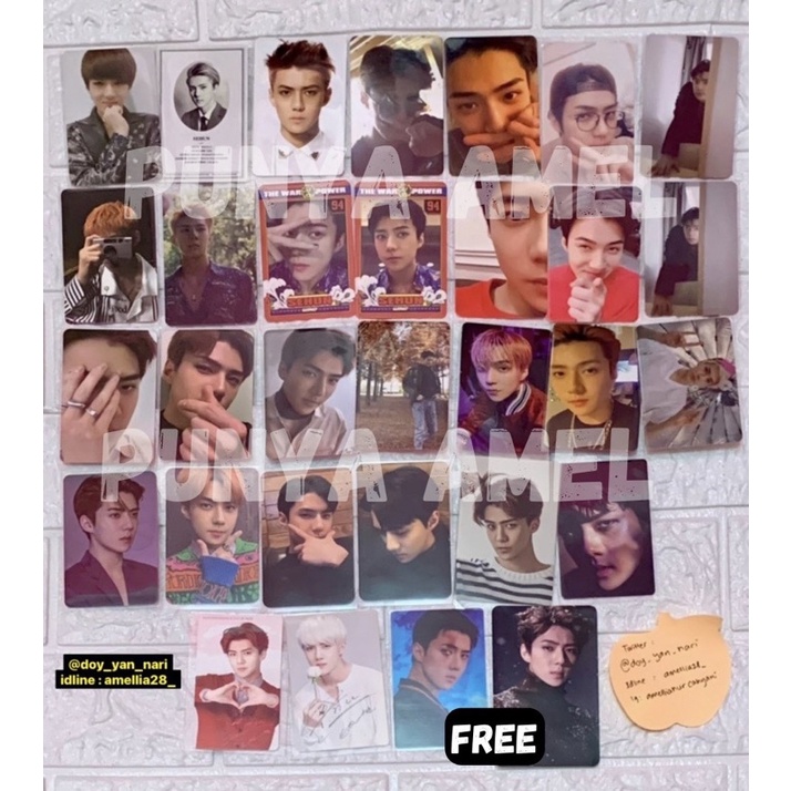 PHOTOCARD ALBUM SEHUN EXO MAMA GROWL XOXO WHAT A LIFE DMUMT EXODUS OVERDOSE EXACT POWER THE WAR UNIV