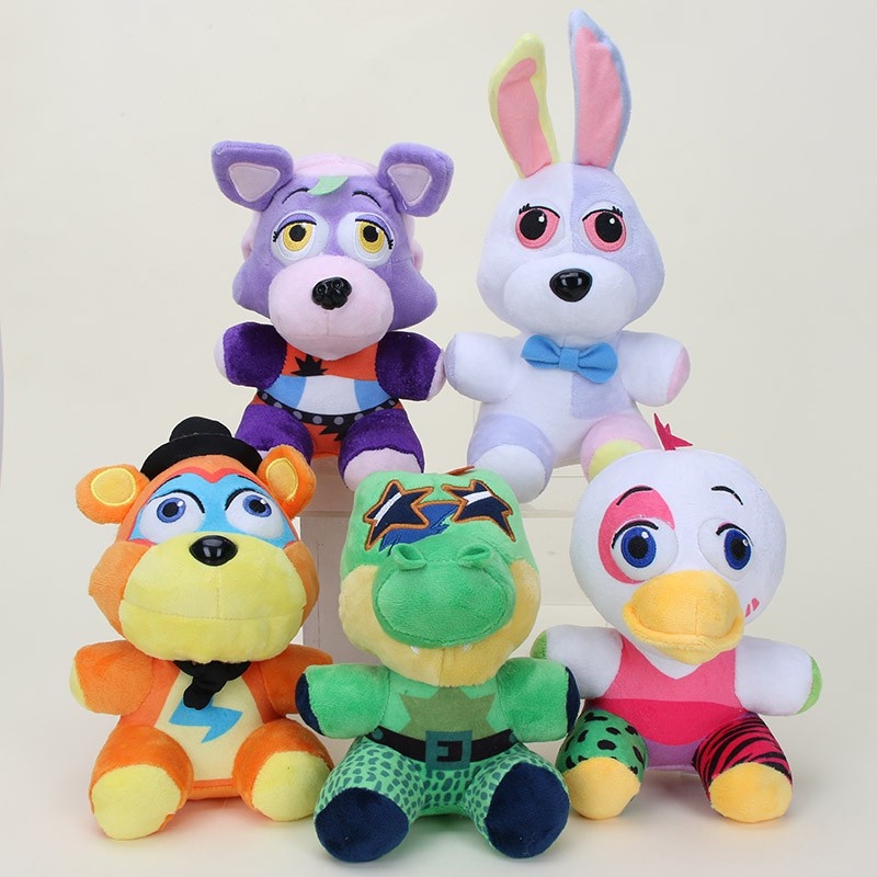 Mainan Boneka Stuffed Plush Five Nights At Freddy 's 4 FNAF Glamrock Freddy Chica Vannie 20cm - 18cm Untuk Hadiah Anak