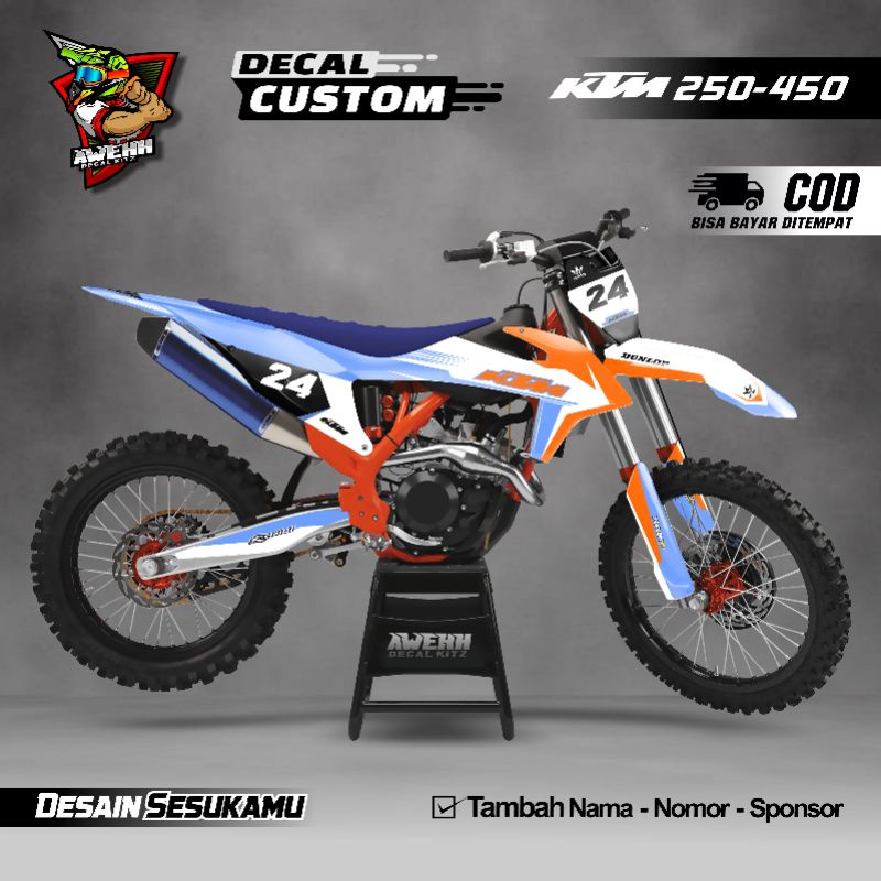 DECAL KTM 250 2017 - KTM 450 - KTM 85 CUSTOM DESAIN