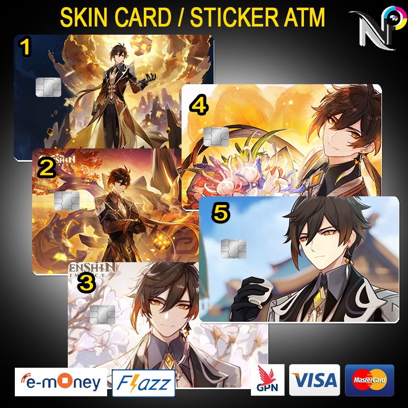 Garskin Sticker Kartu ATM GENSHIN IMPACT ZHONGLI.NP