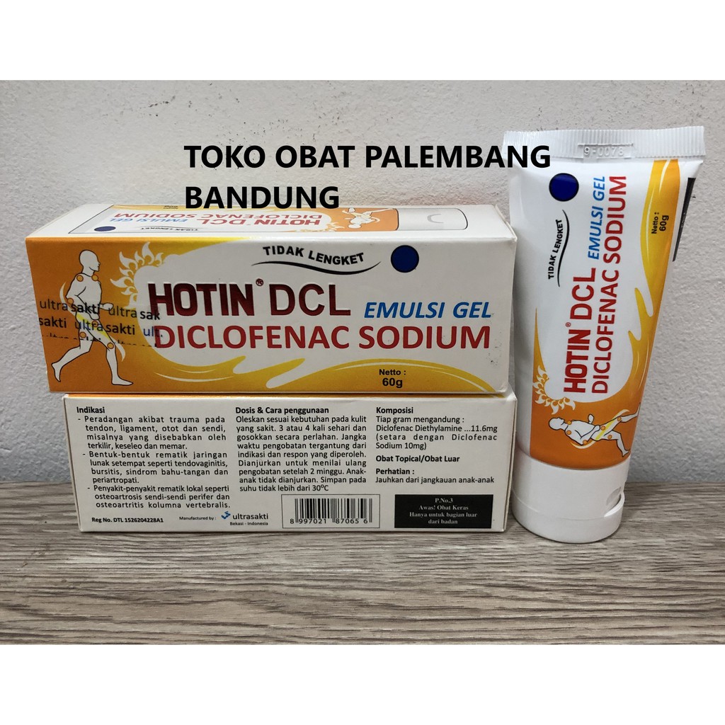 hot in dcl emulsi gel diclofenac sodium 60gram hotin dcl 60 gram emulsi  sakit pinggang rematik