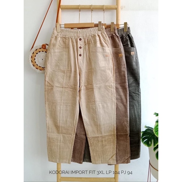 Celana Panjang Corduroy Import Jumbo Big Size