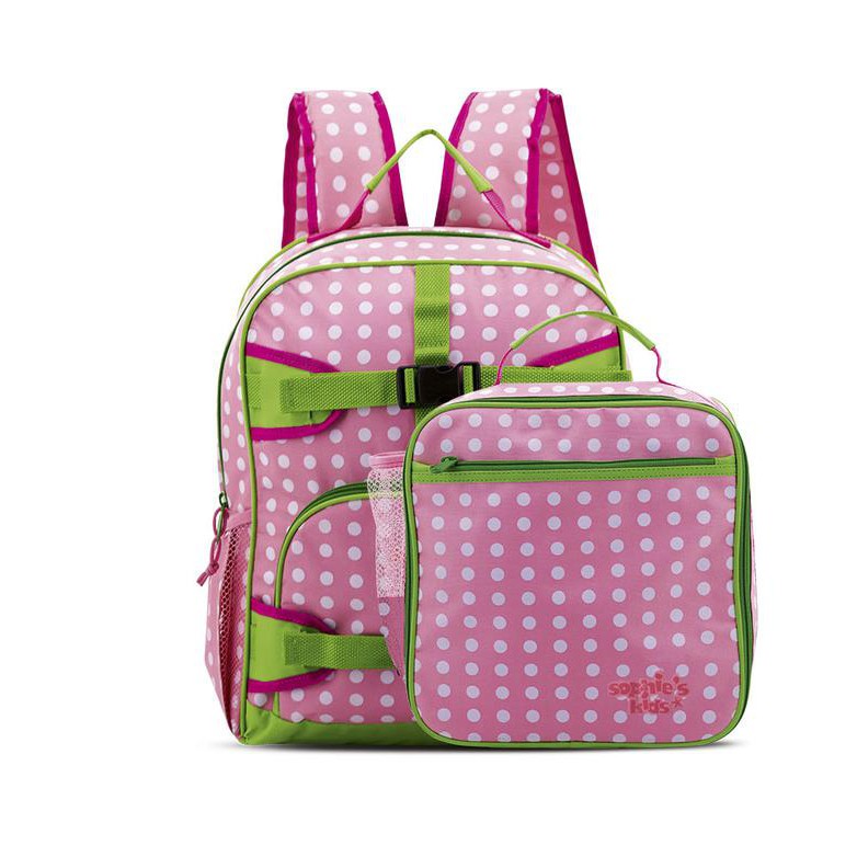 Promo 2 in 1 TAS RANSEL ANAK SEKOLAH PINK SOPHIE MARTIN OLIVIE 3101 BACKPACK