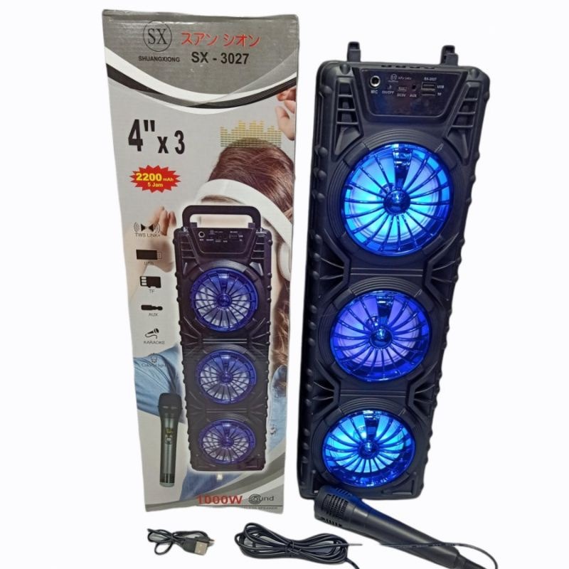 SPEAKER BLUETOOTH TERBARU 6'5 INCH SX-5038 PLUS MIC KARAOKE//SPEAKER SALON AKTIF X-BASS [SWEETSPACE]