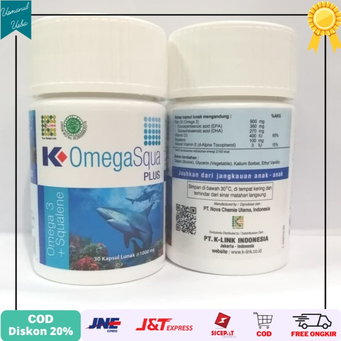 

◾COD◾ Promo Omega Squa K-Link Minyak Ikan Hiu