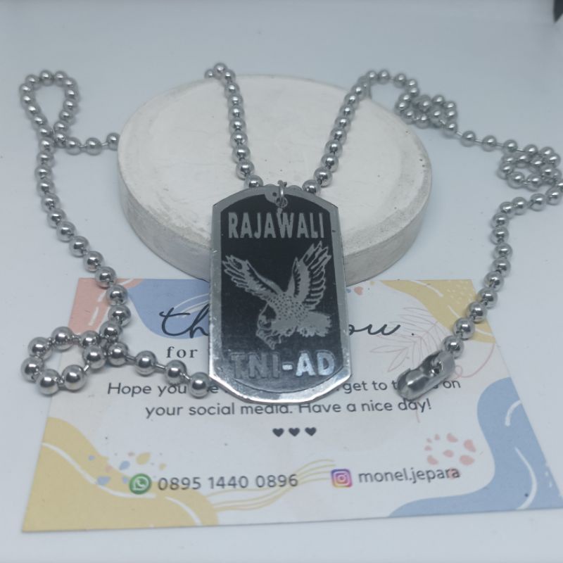 Kalung Logo Rajawali TNI AD (Stainless Asli)