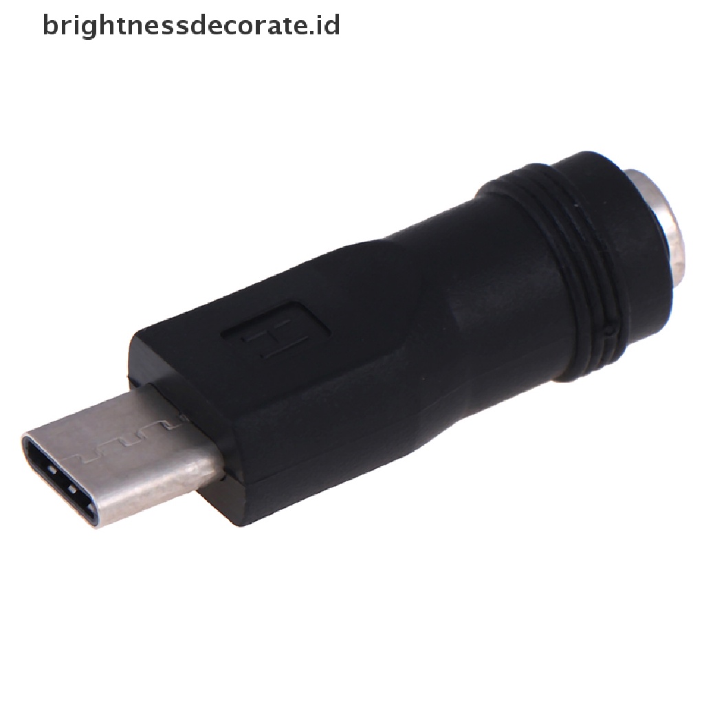 1 Pc Adaptor Dc 5.5x2.1mm Female Jack Ke Type C 3.1 Male Plug 90 / 180 Derajat