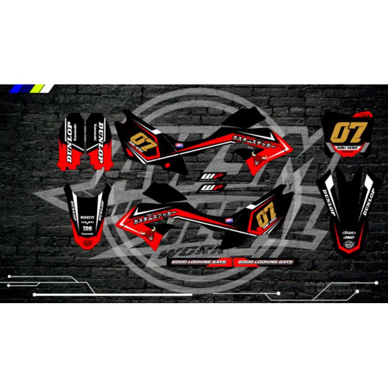 decal dtracker desain merah hitam terbaru
