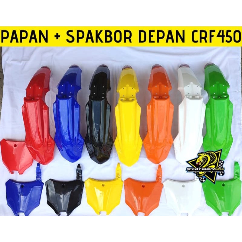 Spakbor Depan CRF 450 2021/Slebor Depan CRF 450 2021/spakbor depan dan papan nomor crf 450