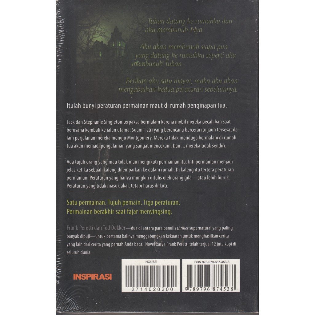 Novel Horror HOUSE - Frank Peretti & Ted Dekker(Penulis Fiksi Terbaik)-1