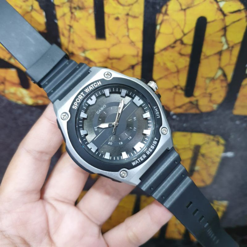 Jam tangan pria casio Sport D20 analog karet murah