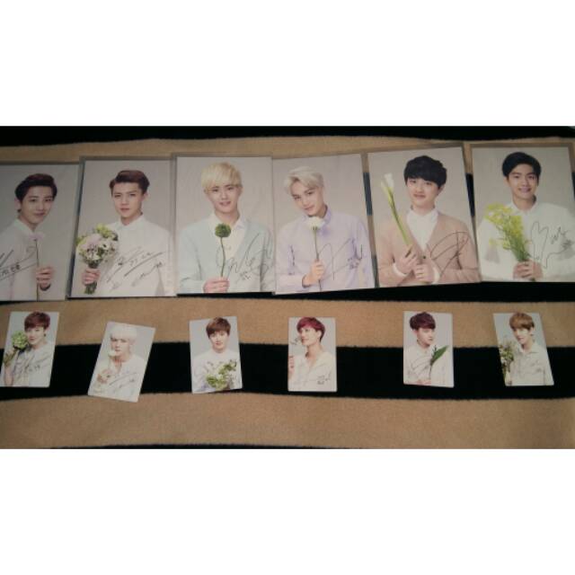 EXO ( 1 Postcard + 1 Photocard ) Official Nature Republic Chanyeol Sehun Baekhyun Kai Do PC Album