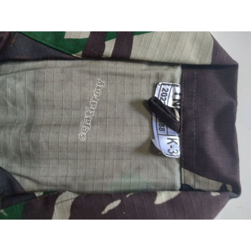 Baju pdl tni sritek 888/baju pdl loreng malpinas/baju pdl seritek/