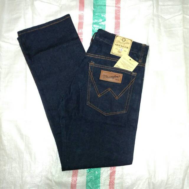 Jeans Wrangler Biru Garment/Navy