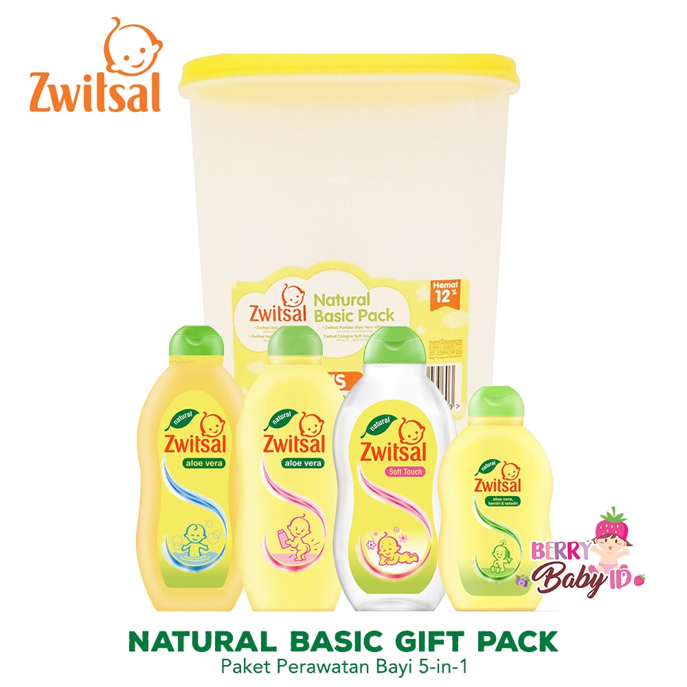 Zwitsal Natural Basic Care Pack Paket Perawatan Bayi Anak 5-in-1 Berry Mart