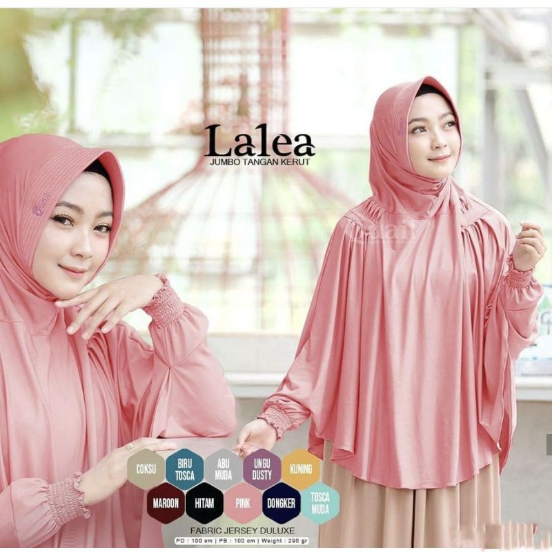 Hijab Jumbo  Lengan Panjang Lalea Bahan Jersey