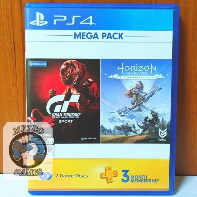 Gran Turismo + Horizon Zero Dawn PS4 Kaset Playstation PS 4 5 Granturismo HZD Zero Down bundel bundle 2 in 1 megapack mega pack reg 3 region asia bundle hits