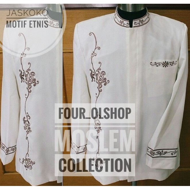 Jas Koko, Jas Koko Bordir, Jas Koko Modern, Jas Koko Polos, Jasko Motif Etnis-Putih Tulang, Bisa COD