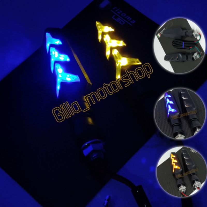 Sen Lampu Sen Panah Rizoma LED Racing Type 14 2Mode  Running Standby Universal Motor