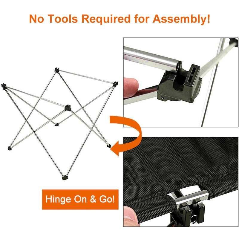 Meja Lipat Piknik Foldable Portable Ultralight 56.5x40.5x41cm - TX58 - Gray