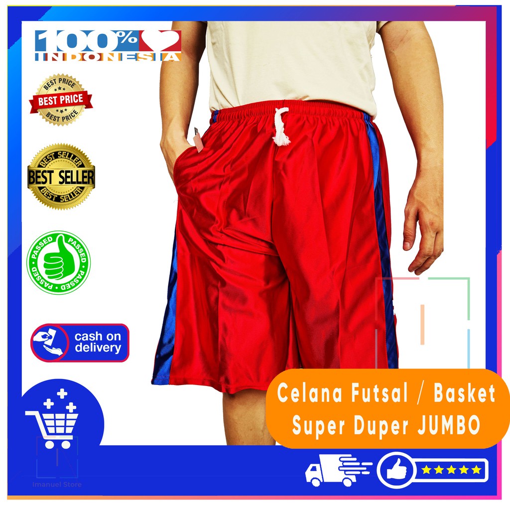 Celana Pendek Olahraga Futsal Basket Badminton BIG SIZE EXTRA SUPER JUMBO 5XL Paragon Termurah