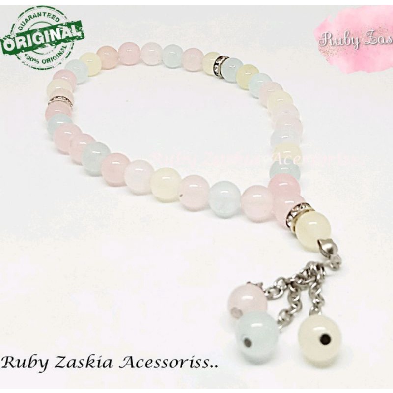 TASBIH BATU 33 BUTIR 8 MM RANTAI 100%NATURAL