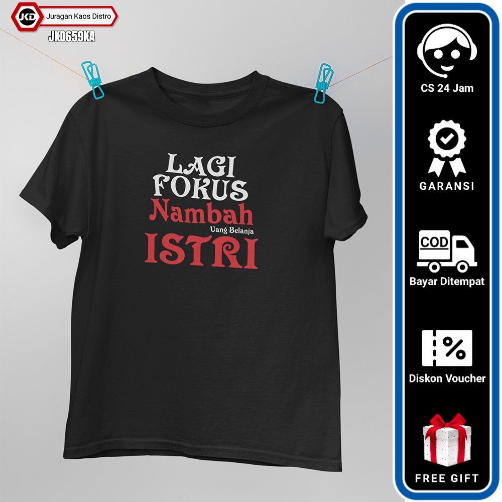 Kaos Branded Pria Original Distro Plesetan Kata Lucu Nambah Istri Kaos Cowok Distro Murah Oblong XXL