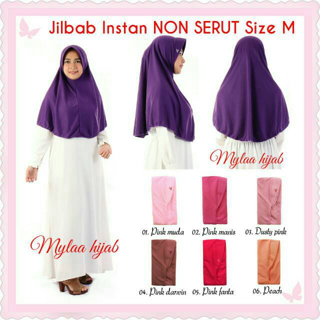  Jilbab  Instan  NON SERUT  Ukuran M bahan kaos PE Antem Anti 