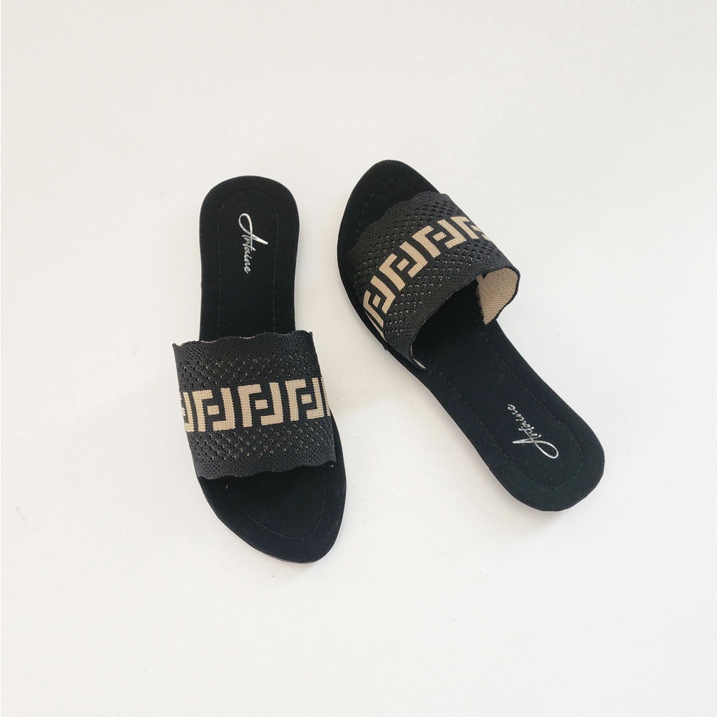 ARLAINE - Miranda sandal teplek wanita sandal slip on sandal rajut sandal anti slip sendal teplek wanita import