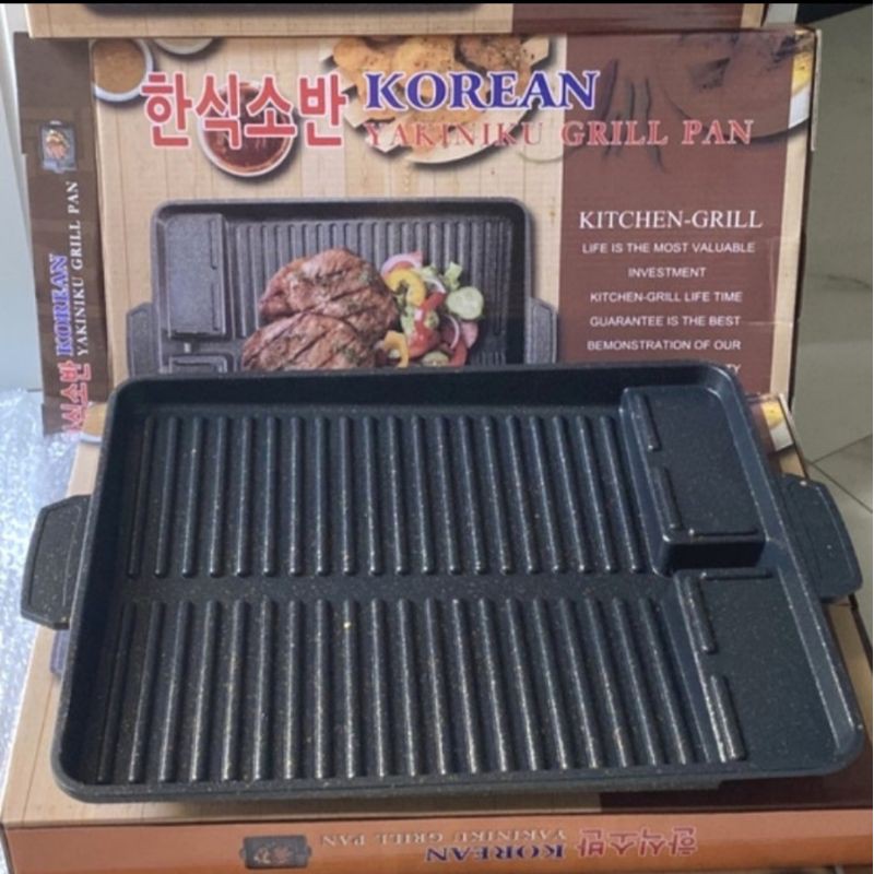 panggangan korean BBQ gril pan Bahan teflon persegi