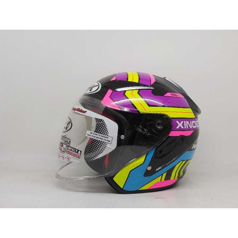 Helm Nhk R-1 Xinoid Black/Blue/Yellow/Pink