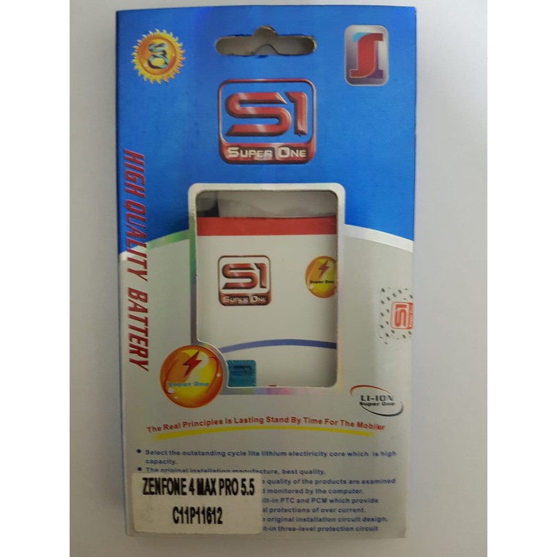 Battery Batre Baterai S1 SuperOne - Asus Zenfone 4 Max Pro 5.5 inch ZC554KL X001D C11P1612