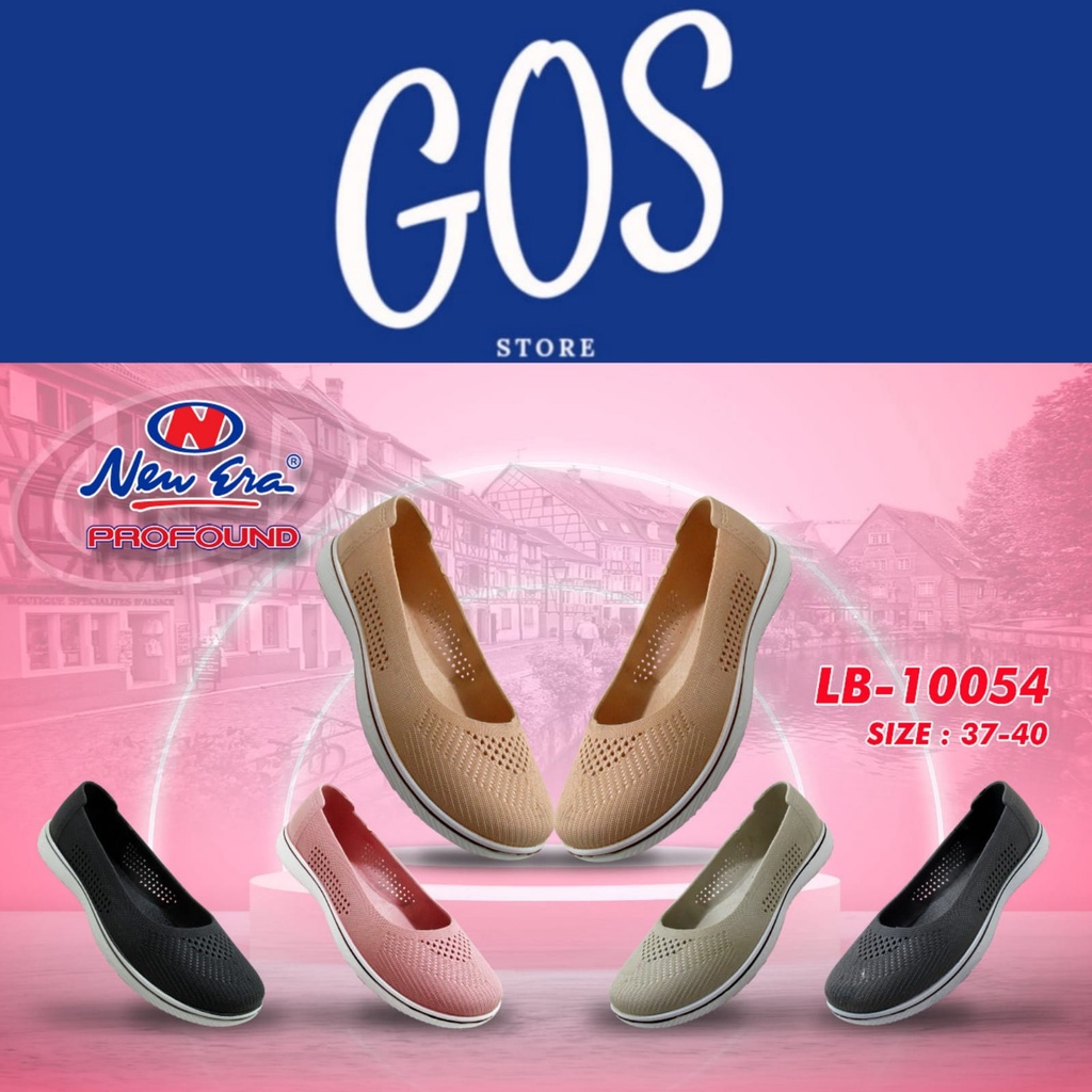 gos NEW ERA LB 10054 Sepatu Slip On Wanita Karet TERBARU Original Murah