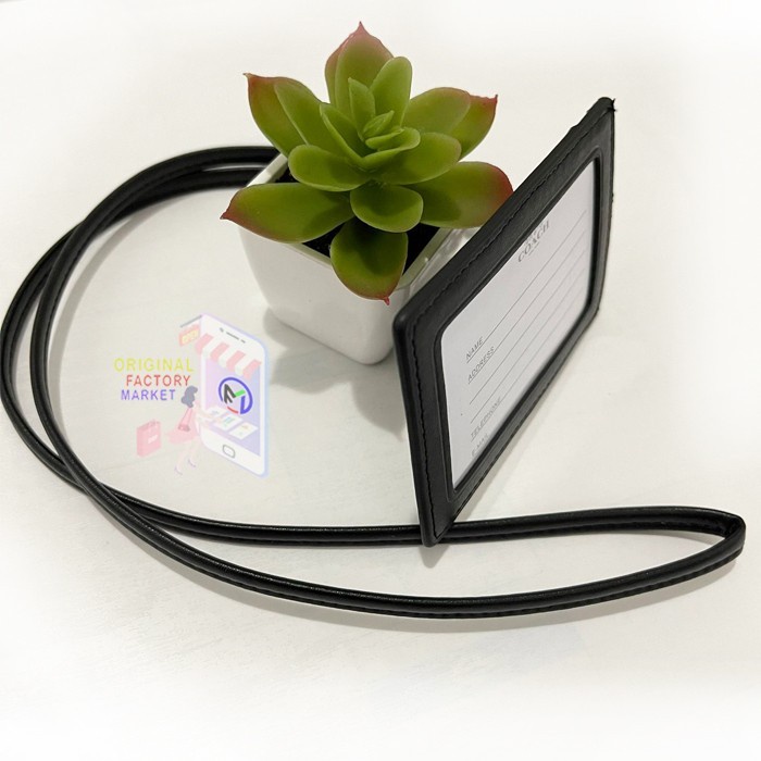

Jualan Lanyard C0Ach Id Lanyard Tag 65573 Signature Canvas Black Colorblock Bagus