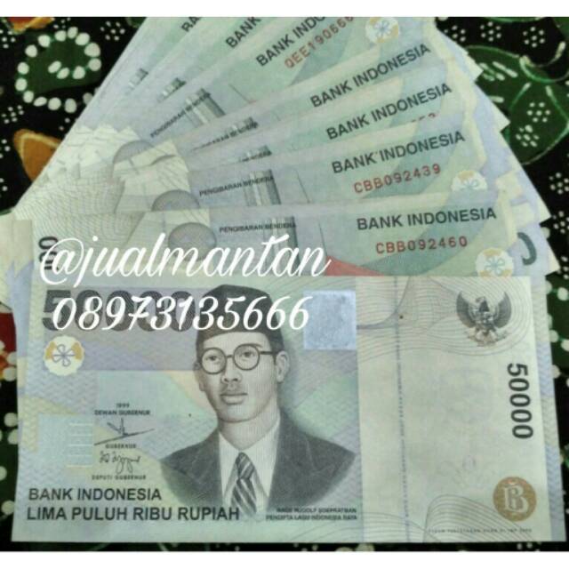 Uang Kuno Asli 50.000 rupiah 1999 WR Soepratman
