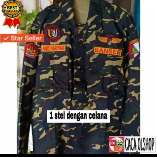 SETELAN BAJU SERAGAM PDL BANSER NASIONAL